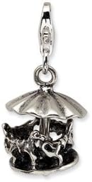 New Amore La Vita Sterling Silver 3D Carousel Charm with Lobster Clasp