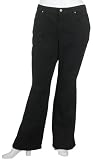 Jeanstar Women's Plus Elle Bootcut Jean, Black, 18W Short