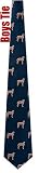 Irish Wolfhound by Kay Nine Design navy blue polyester boys ties