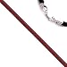 18 Inch Long 1.5mm Diameter Poppy Brown Leather Cord Necklace w/Sterling Silver Clasp