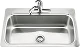 KOHLER K-3373-1-NA Verse Single-Basin Self-Rimming Kitchen Sink