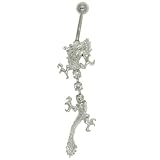 Belly Navel Rings Dragon Dangle Summer Fashion Jewelry - B0001WI7L6