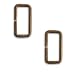 Vintaj Natural Brass Rectangle Jump Rings 23mm x 12mm (2)