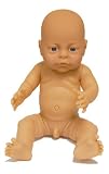 Born Anatomically Correct Bathable Vinyl Baby Doll White Boy Ethnic Black Girl Ethnic Black Boy or White Girl (White Boy)