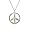 Eve's Addiction Inspirational Sterling Silver Reversible Peace Sign Pendant, 18 inches