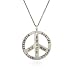 Inspirational Sterling Silver Reversible Peace Sign Pendant