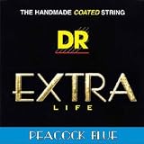 DR Strings PEACOCK BLUE  - EXTRA-Life Blue Coated 5 String Bass 45-125