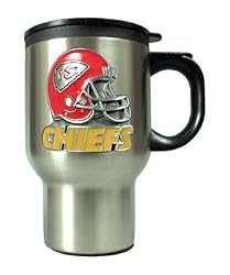 Kansas City Chiefs Stainless Steel Thermal Mug W/ Pewter Emblem - NFL