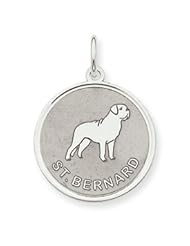 Sterling Silver St. Bernard Disc Charm QC2710"