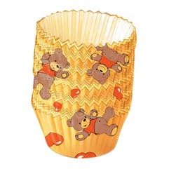 Kaiser Bakeware Patisserie Bear Paper Baking Cups, Large