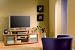 Contemporary Style Honeydew Finish Lcd/plasma Tv Stand