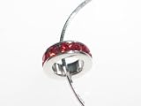 Sterling Silver Ruby Colored CZ July Birthstone Pendant with Snake Chain