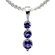 14K White Gold Tanzanite Pendant