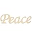 Darice Wood Script Peace 7 1/4