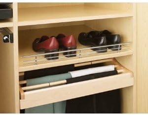 Wire Shelf Shoe Rail Fence Satin Nickel 35"