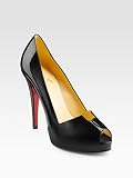 Womens Christian Louboutin Pique Prive Patent Leather Pumps  Black