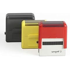 DAS ORIGINAL seit 1982 - Wagraf 1s Stempelautomat - Stempel - Adressstempel - Firmenstempel incl. individuller Textplatte ca. 28.00 mm x 10.00 mm max. 3 Zeilen