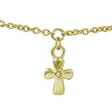 Belly Chain 14k Gold Plated with Cross Charm