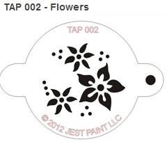 Amerikan Body Art: Jest Paint TAP Face Painting Stencils (Flowers)