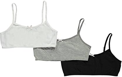 XOXO Girl "Logo Bow" 3-Pack Sports Bras - black/gray, 30