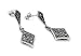 Diamond Shape Hanging Marcasite Earrings