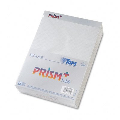 TOPS 76584 Prism+ Perforated Quadrille Pad - Gray - 5 sq. inch - 50 sheets pad - 12 pads pk Image TOPS 76584 Prism+ Perforated Quadrille Pad - Gray - 5 sq. inch - 50 sheets pad - 12 pads pk