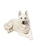 Sandicast Original Size German Shepherd Dog Figurine - White