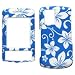 Fits LG CU720 Shine Cell Phone Snap on Protector Faceplate Cover Housing Hard Case - Blue Hawaii Flower