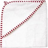 Organic Cotton Hooded Towel Red Stripe