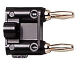 Pomona Double Banana Plug, 5000VDC, 15 Amps, Black