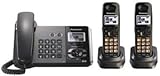 Panasonic DECT 6.0 2-Line Black Corded Cordless Telephone with Two Handsets (KX-TG9392T)