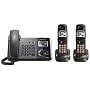 Panasonic DECT 6.0 2-Line Black Corded Cordless Telephone with Two Handsets (KX-TG9392T)