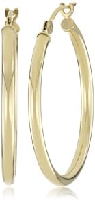 Duragold 14k Yellow Gold Round Hoop Earrings (1