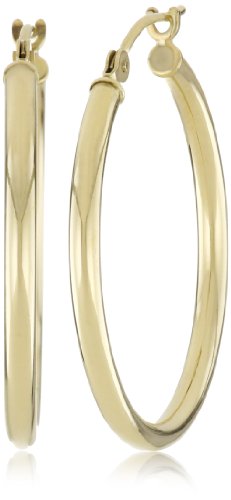 Duragold 14k Gold Hoop Earrings (1" Diameter)