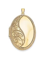 Genuine IceCarats Designer Jewelry Gift 14K Oval Heavy Weight Locket