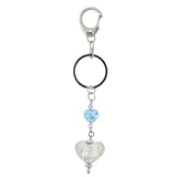 Murano Glass Heart Keychain
