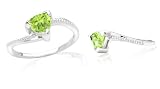 Trillion Cut Peridot Ring Sterling Silver 31QZJYQ3B2L. SL160 Trillion Cut Peridot Ring Sterling Silver