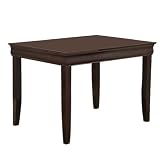 Walker Edison 48-Inch Solid Wood Fancy Dining Table, Espresso