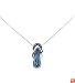 Necklace - N275 - Flip Flop Slipper ~ Dark Blue (Lg)