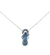 Necklace - N275 - Flip Flop Slipper ~ Dark Blue (Lg)