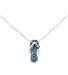 Necklace - N275 - Flip Flop Slipper ~ Dark Blue (Lg)