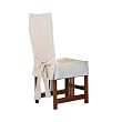 Sure Fit Cotton Duck Short Dining Room Chair Slipcover - Natural