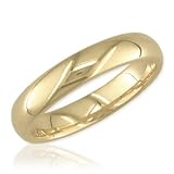 Comfort Fit Polished 10k Gold 4mm Band, Size 11