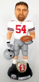 Tim Anderson Ohio State Buckeyes 10 Inch Championship Ring White Jersey Bobble Head (Quantity of 1)