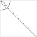 14k White Gold, Oval Elongated Rolo Cable Chain title=