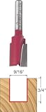 Freud 04-134 9/16-Inch Diameter by 3/4-Inch Double Flute Straight Router Bit with 1/4-Inch Shank