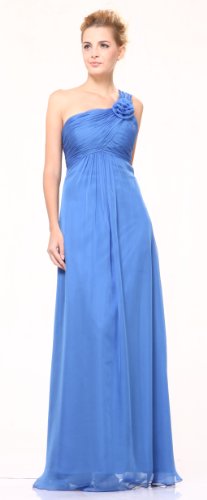 #7716 One Shoulder Chiffon Homecoming Bridesmaids Party Dress
