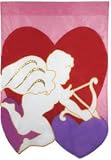 Applique Valentine's Day Cupid Sculpted Mini Flag