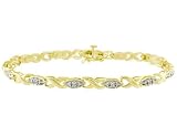 Diamond Tennis Bracelet 1/10 ctw in Yellow Gold