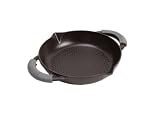 Staub 1223723 Pfanne zweigriffig mit Silikongriffen rund 28 cm, schwarz